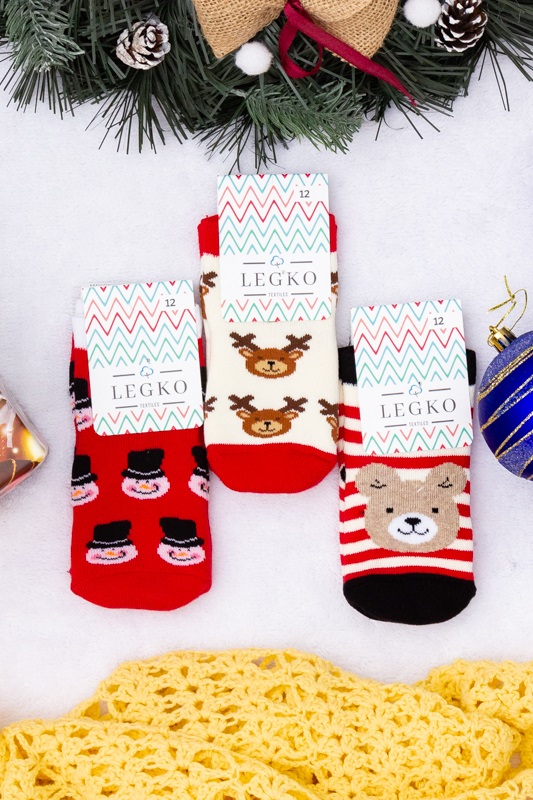 Шкарпетки дитячі "Новорічні" (зима)